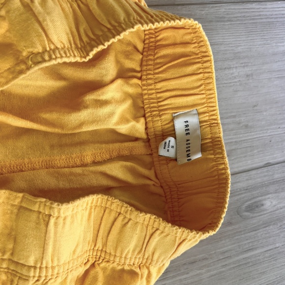 High Waisted Yellow Summer Staple Shorts - Picture 7 of 16